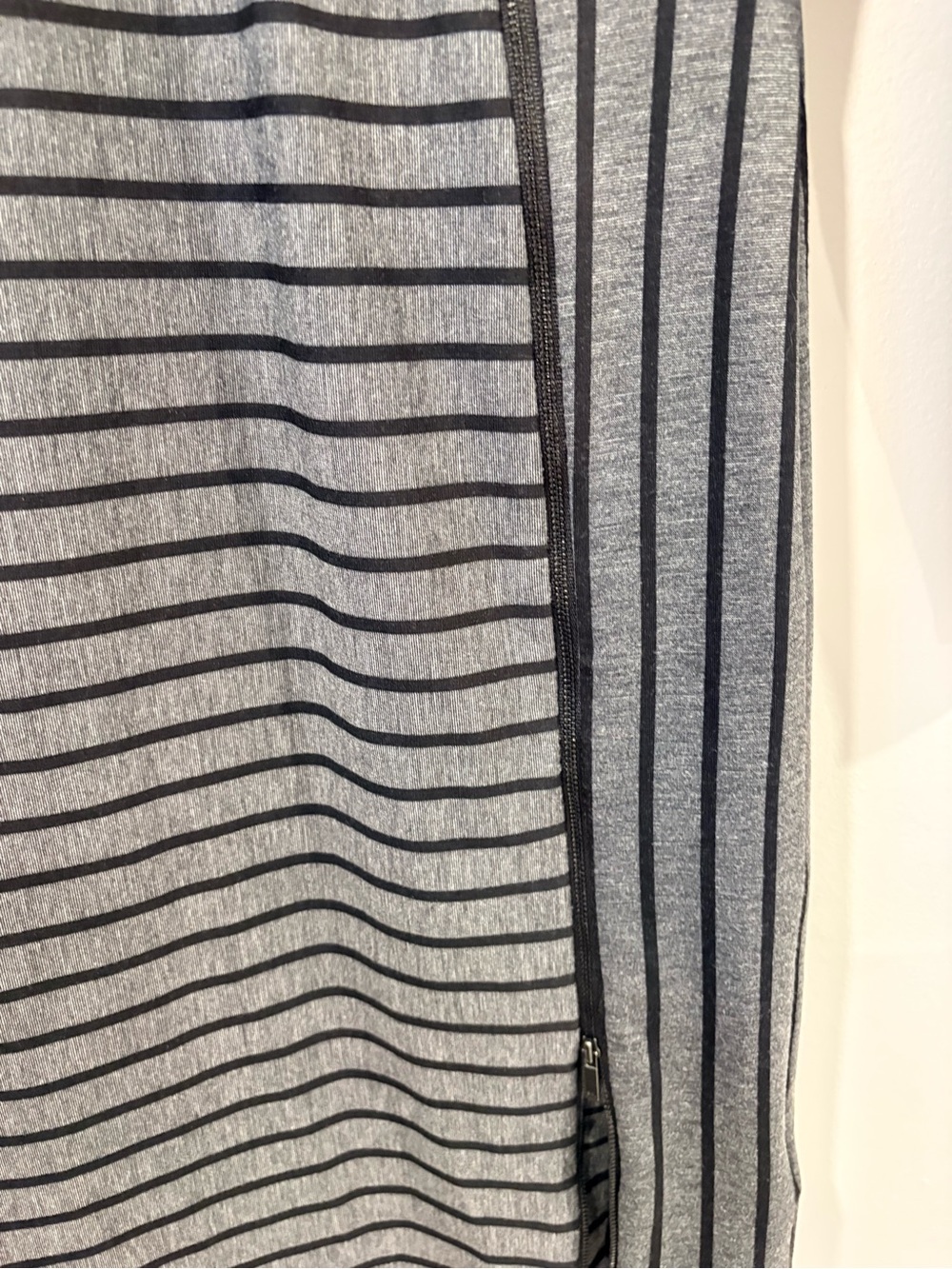 Sandwich Gray Mixed Stripe Wrap Knit Dress | Long Sleeve | Size Small - Picture 5 of 11